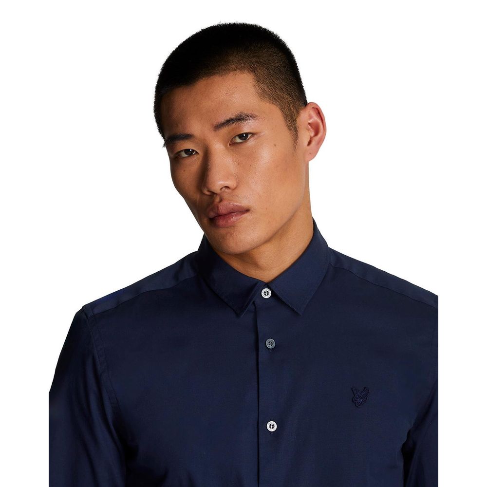 Lyle &amp; Scott Blue Cotton Dress Shirt