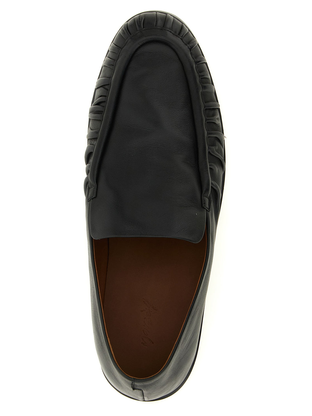 Men’s Marsell Black Calfskin Slip-on Loafers
