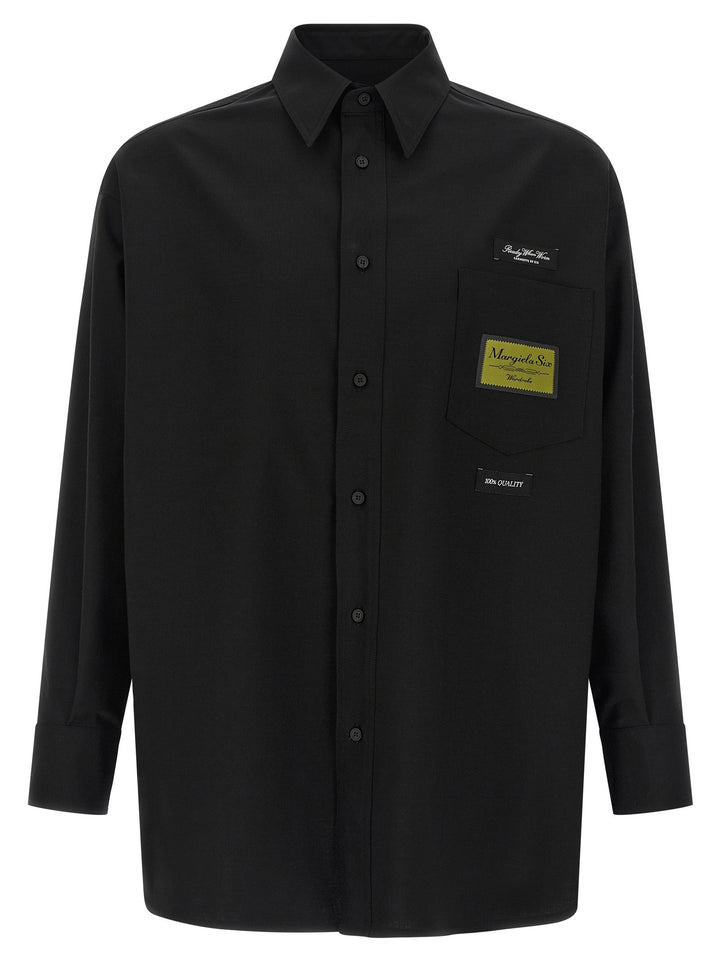 Mm6 Maison Margiela Black Polyester Blouse