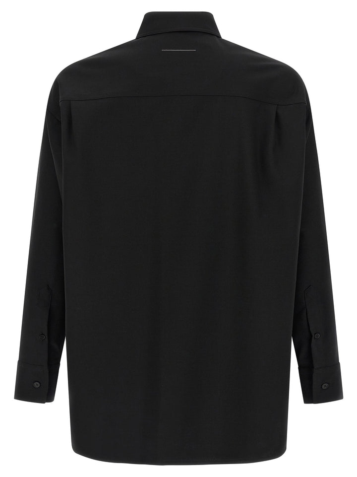 Mm6 Maison Margiela Black Polyester Blouse