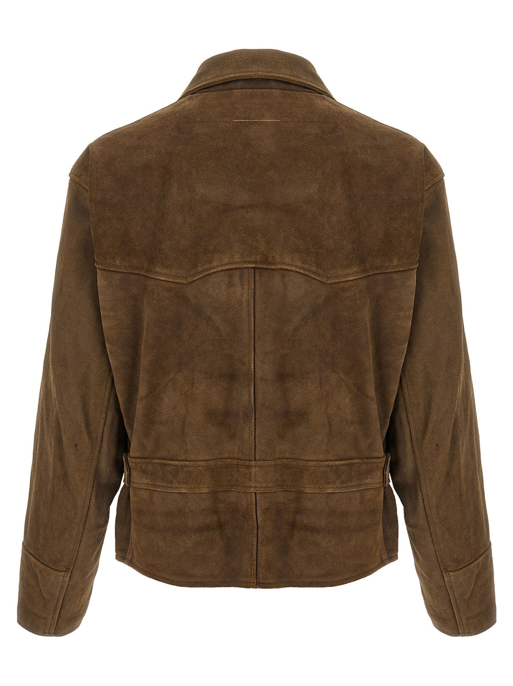 Men’s Mm6 Maison Margiela Brown Calfskin Leather Jacket