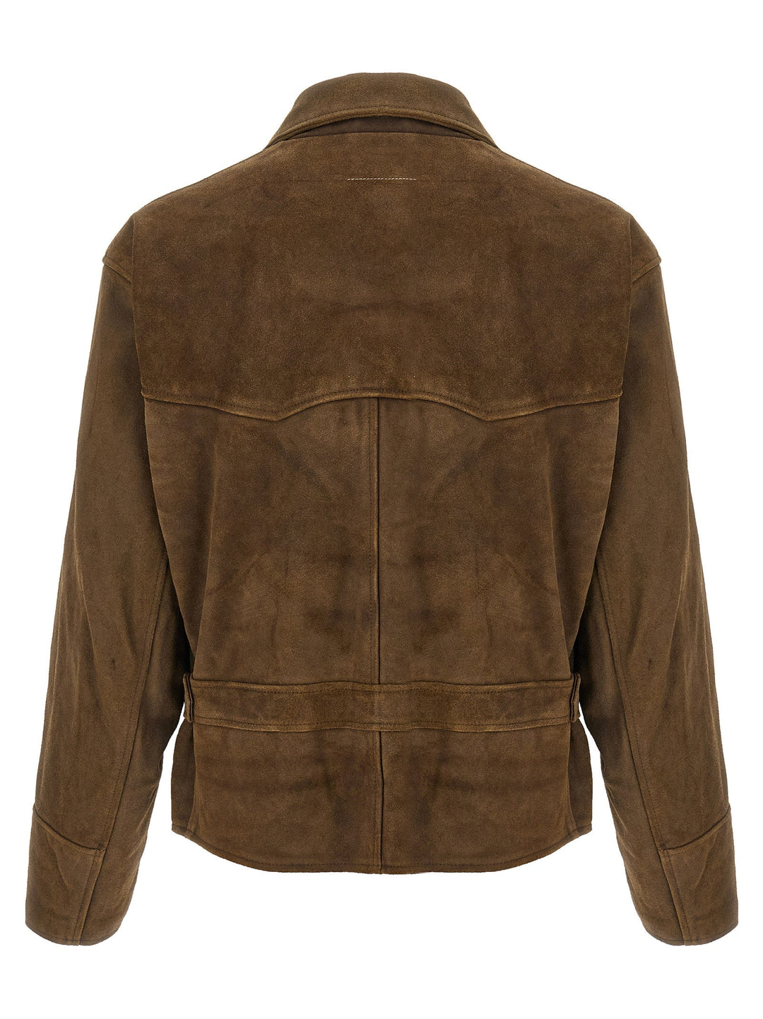 Men’s Mm6 Maison Margiela Brown Calfskin Leather Jacket