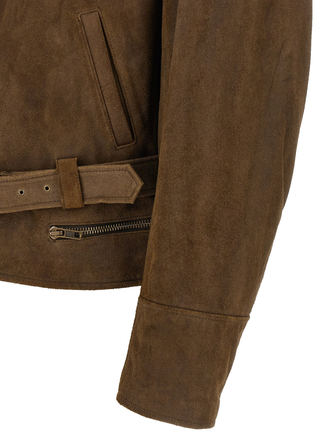 Men’s Mm6 Maison Margiela Brown Calfskin Leather Jacket