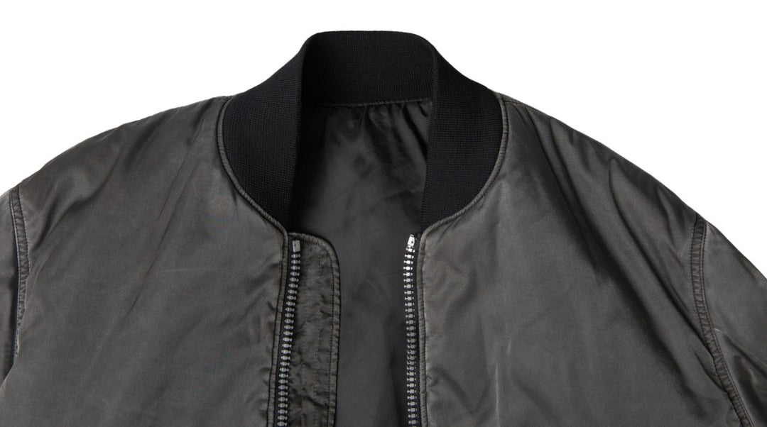Men’s Mm6 Maison Margiela Gray Bomber Zipper Pocket Sleeves Jacket