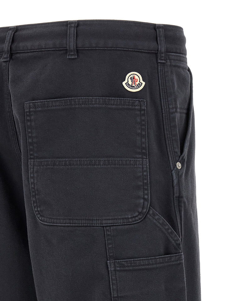 Men’s Moncler Blue Cotton Cargo Pants