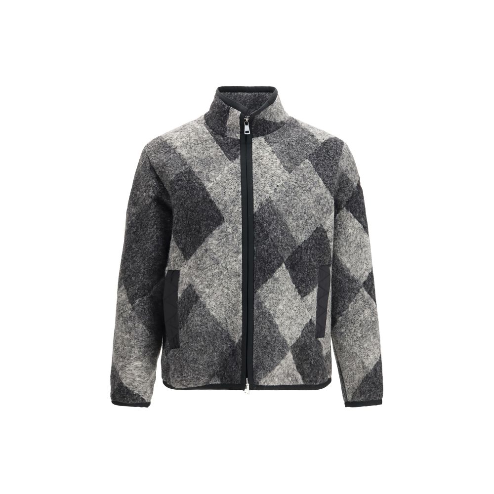 Men’s Moncler Gray Wool Oves Aries Full-length Jacket