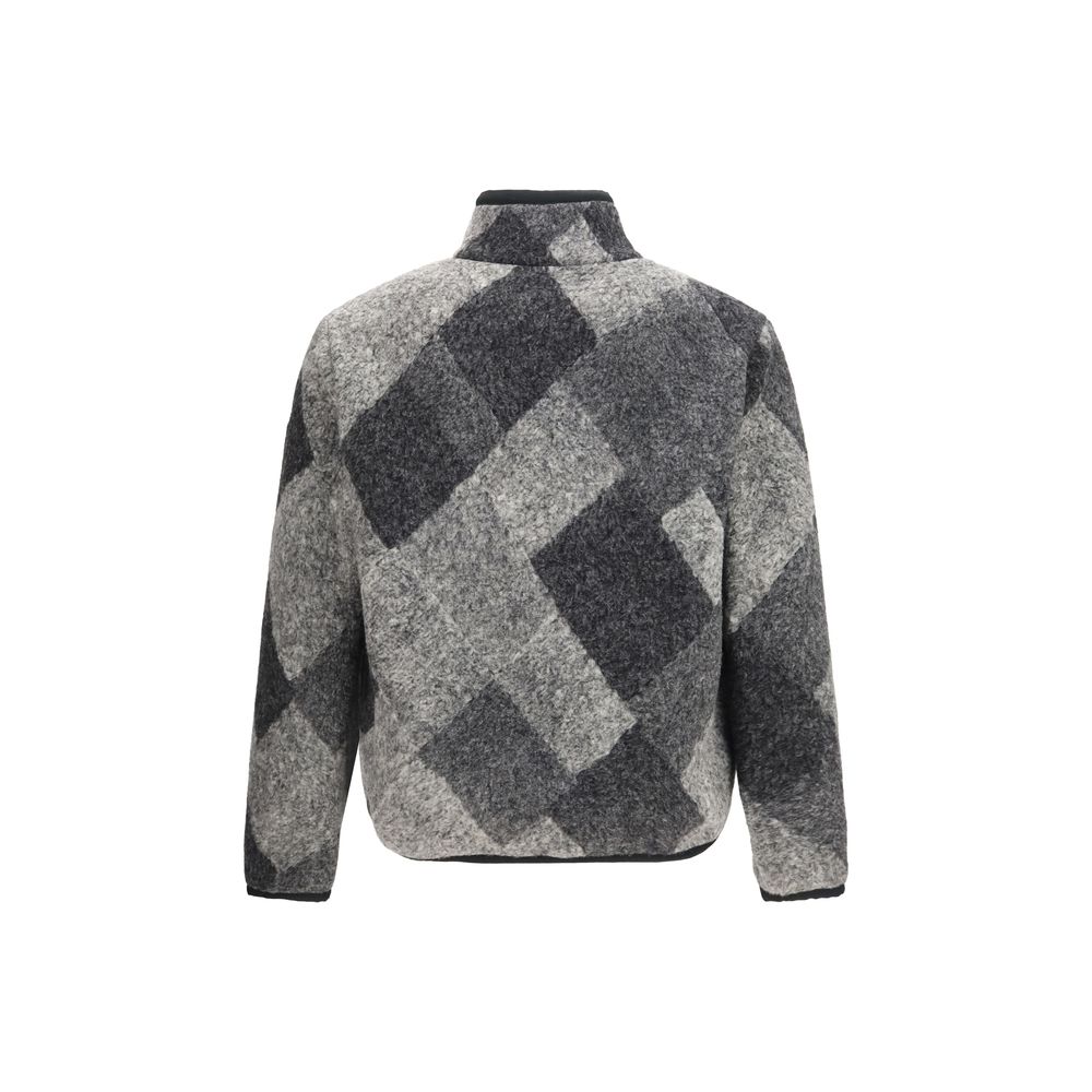 Men’s Moncler Gray Wool Oves Aries Full-length Jacket