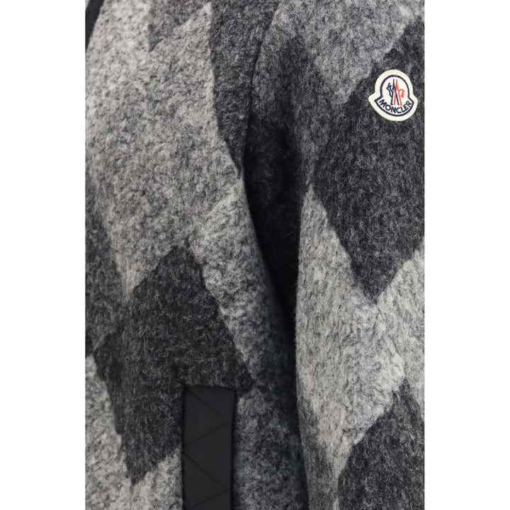 Men’s Moncler Gray Wool Oves Aries Full-length Jacket