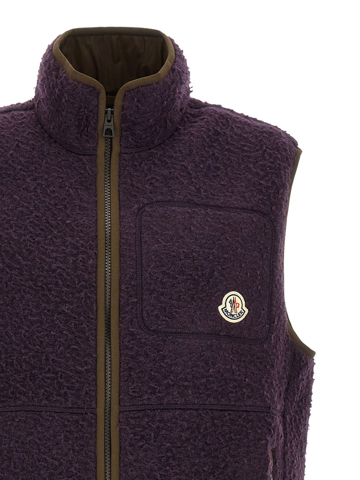 Men’s Moncler Purple Polyester Sleeveless Jacket
