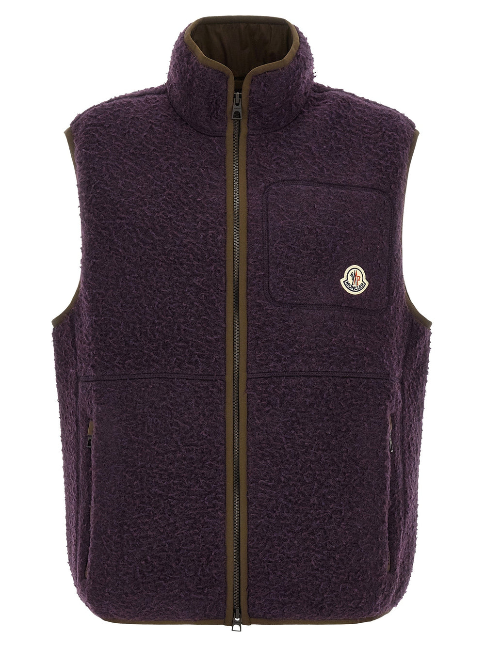 Men’s Moncler Purple Polyester Sleeveless Jacket