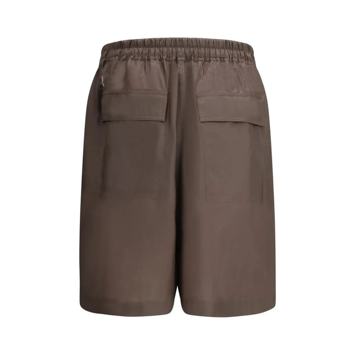 Men’s Moncler x Rick Owens Brown Polyester Bermuda Shorts