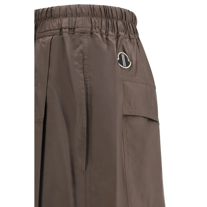 Men’s Moncler x Rick Owens Brown Polyester Bermuda Shorts