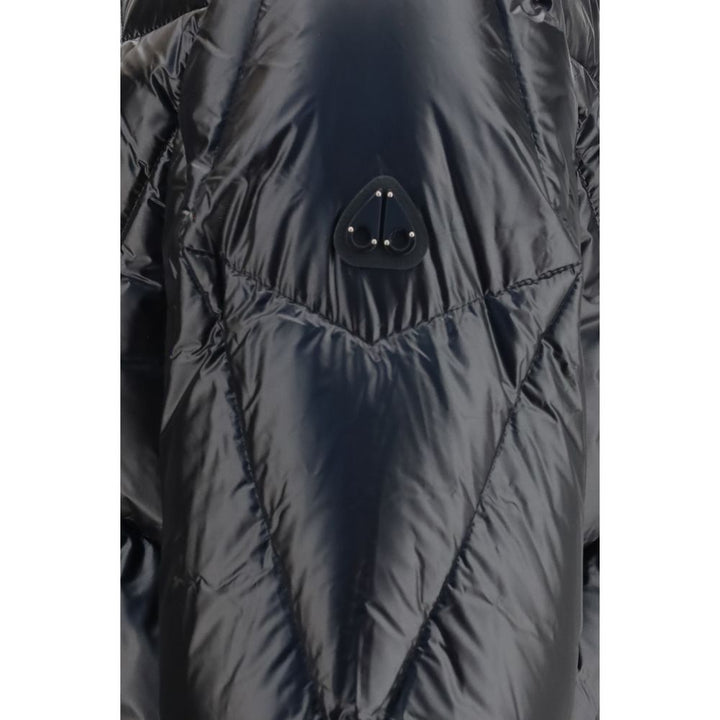 Men’s Moose Knuckles Black Nylon Shell Jacket