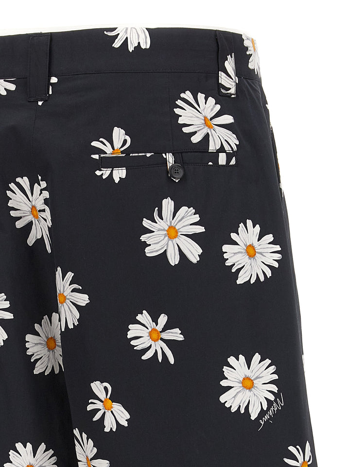 Moschino Black Cotton Bermuda Shorts