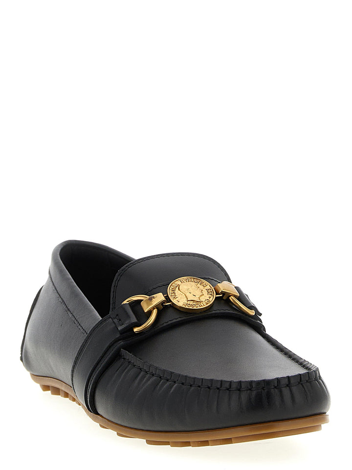 Men’s Moschino Black Leather Slip-on Loafers