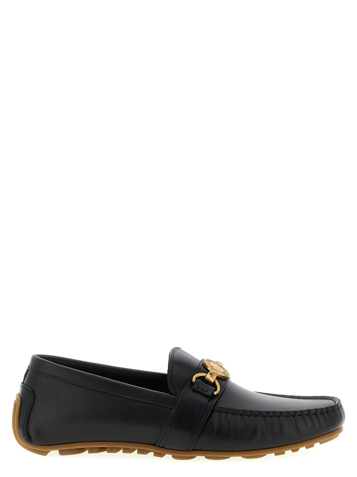 Men’s Moschino Black Leather Slip-on Loafers