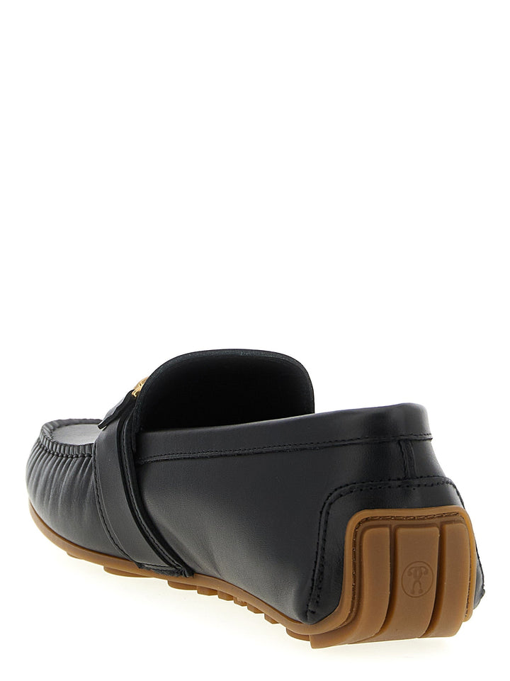 Men’s Moschino Black Leather Slip-on Loafers