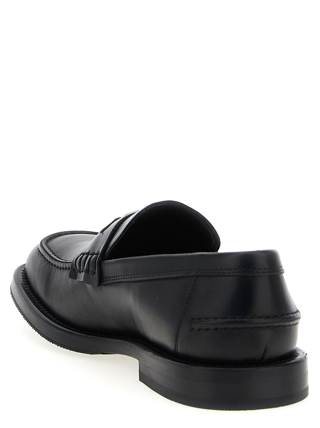 Men’s Moschino Black Velvet Leather Slip-on Loafers