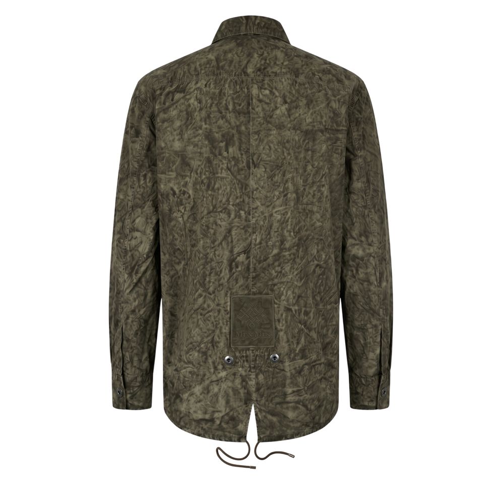 Mr&amp;mrs Italy Green Viscose Men’s Shirt