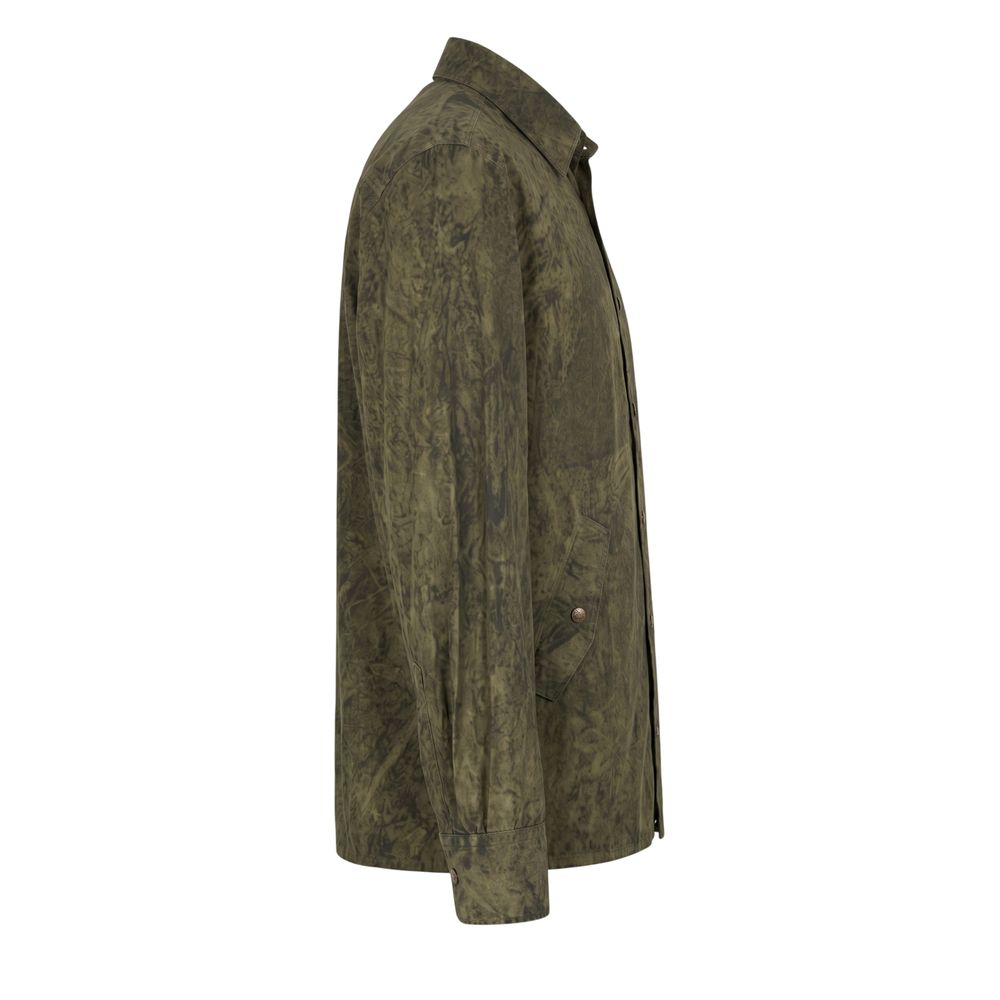 Mr&amp;mrs Italy Green Viscose Men’s Shirt