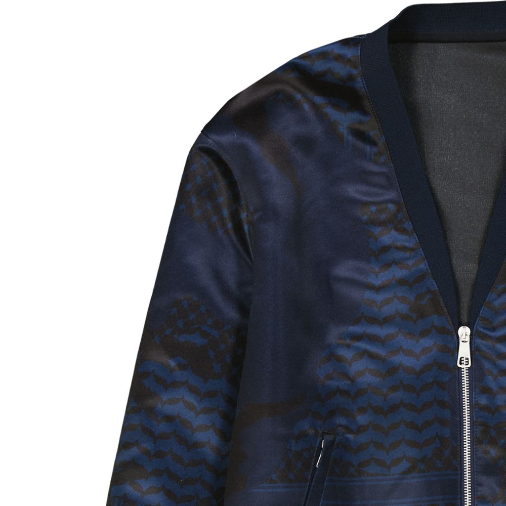 Men’s Neil Barrett Blue Polyester Bomber