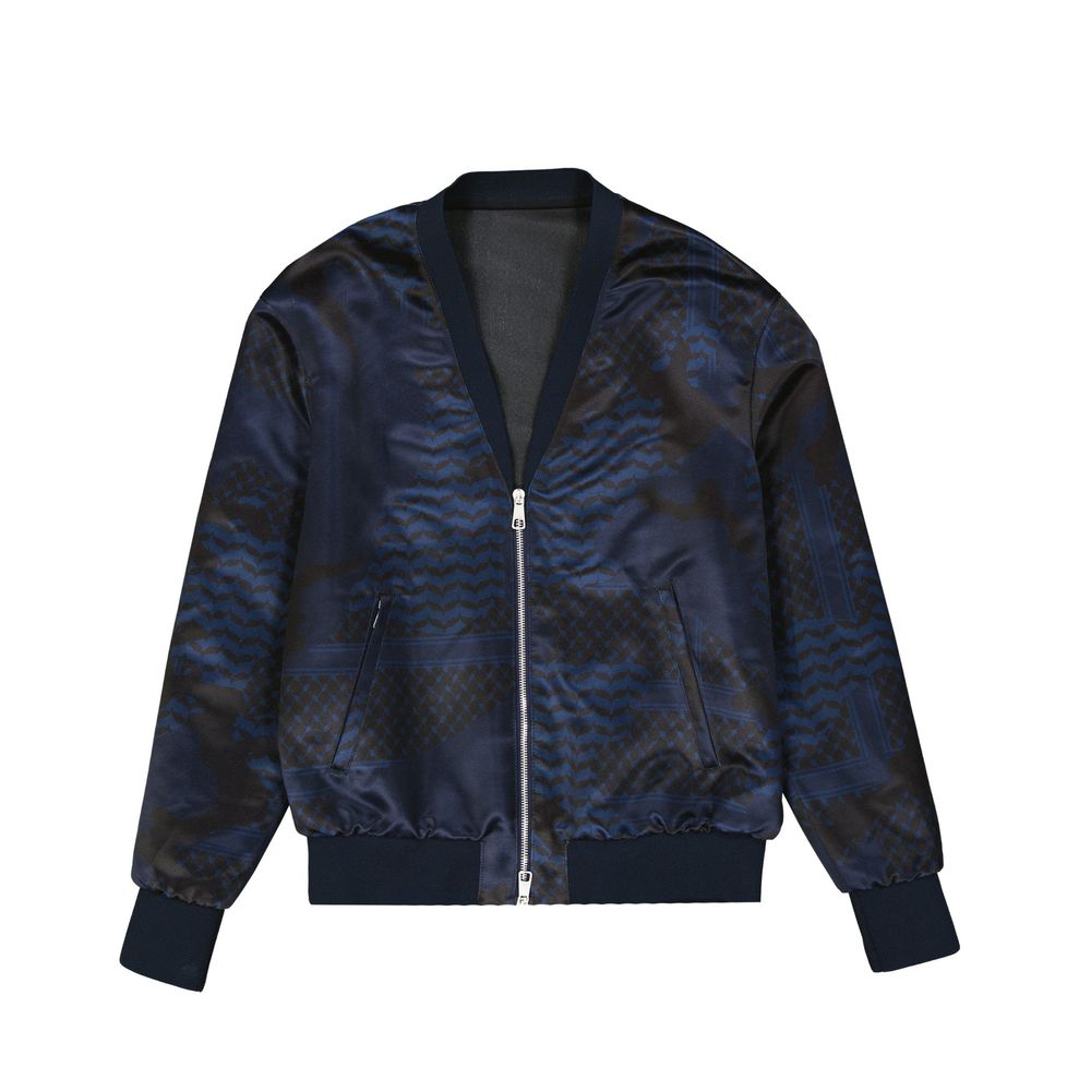 Men’s Neil Barrett Blue Polyester Bomber