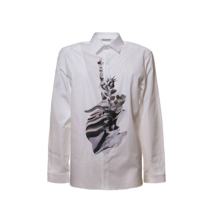 Neil Barrett White Cotton Dress Shirt