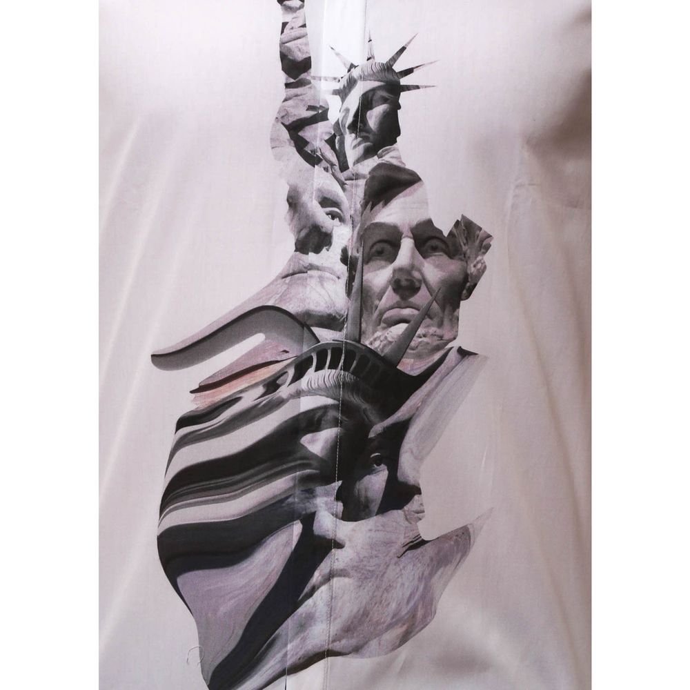 Neil Barrett White Cotton Dress Shirt