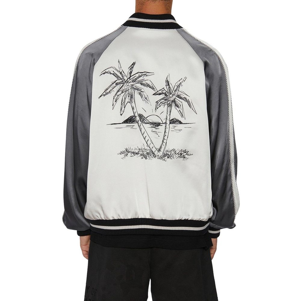 Men’s Palm Angels Gray Acetate Bomber
