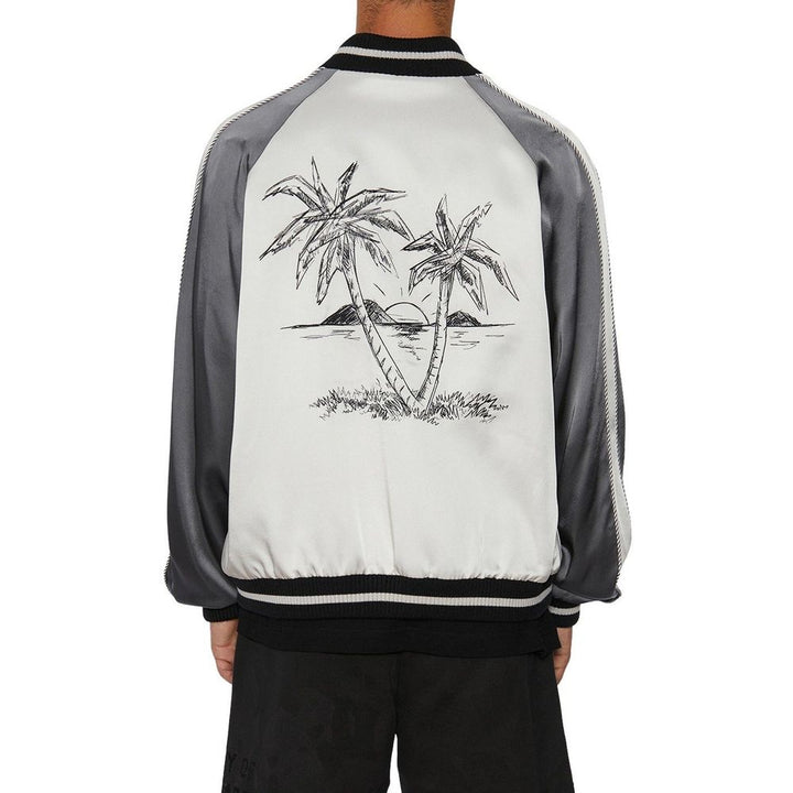 Men’s Palm Angels Gray Acetate Bomber