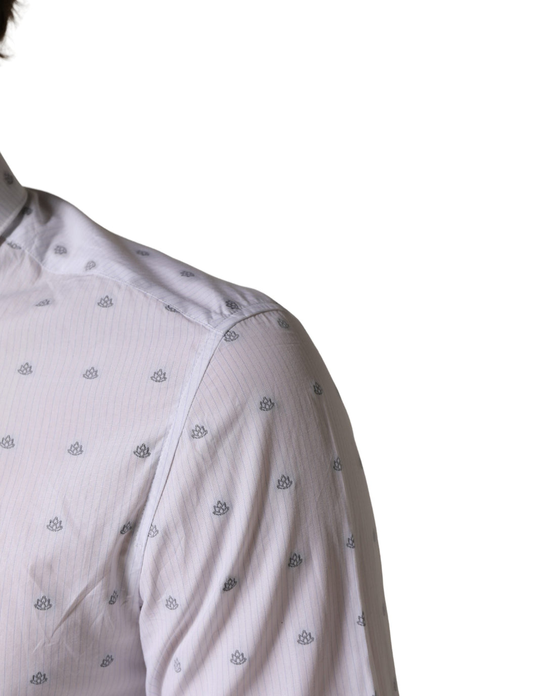 Men’s Patrizia Pepe White Cotton Slim Fit Collared Men Dress Shirt