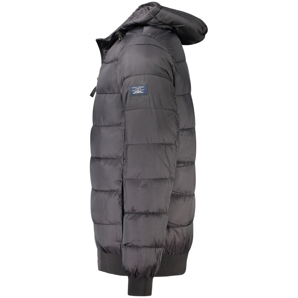 Men’s Pepe Jeans Black Polyamide Jackets &amp; Coat