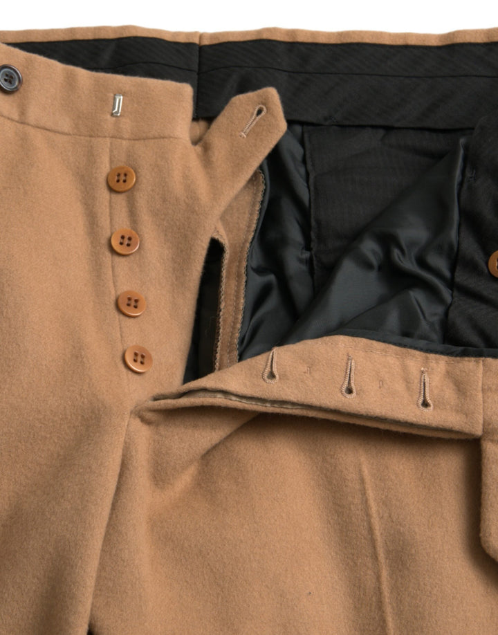 Men’s Prada Beige Cashmere Men Straight Fit Dress Pants