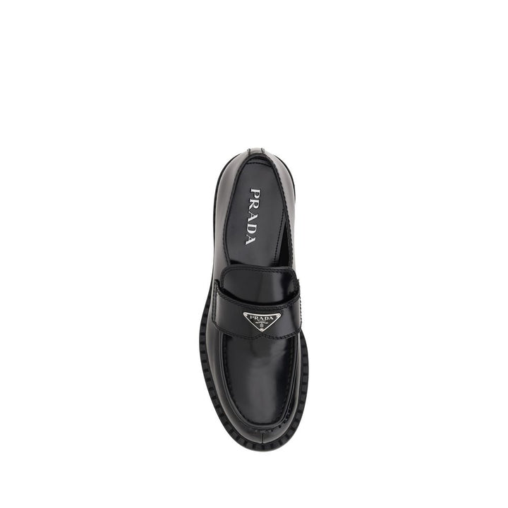 Men’s Prada Black Calf Leather Bos Taurus Platform Loafers