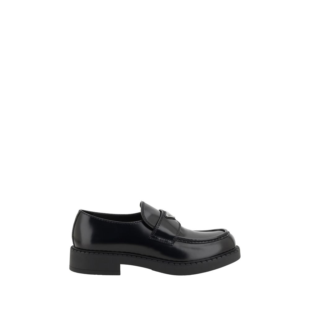 Men’s Prada Black Calf Leather Bos Taurus Platform Loafers