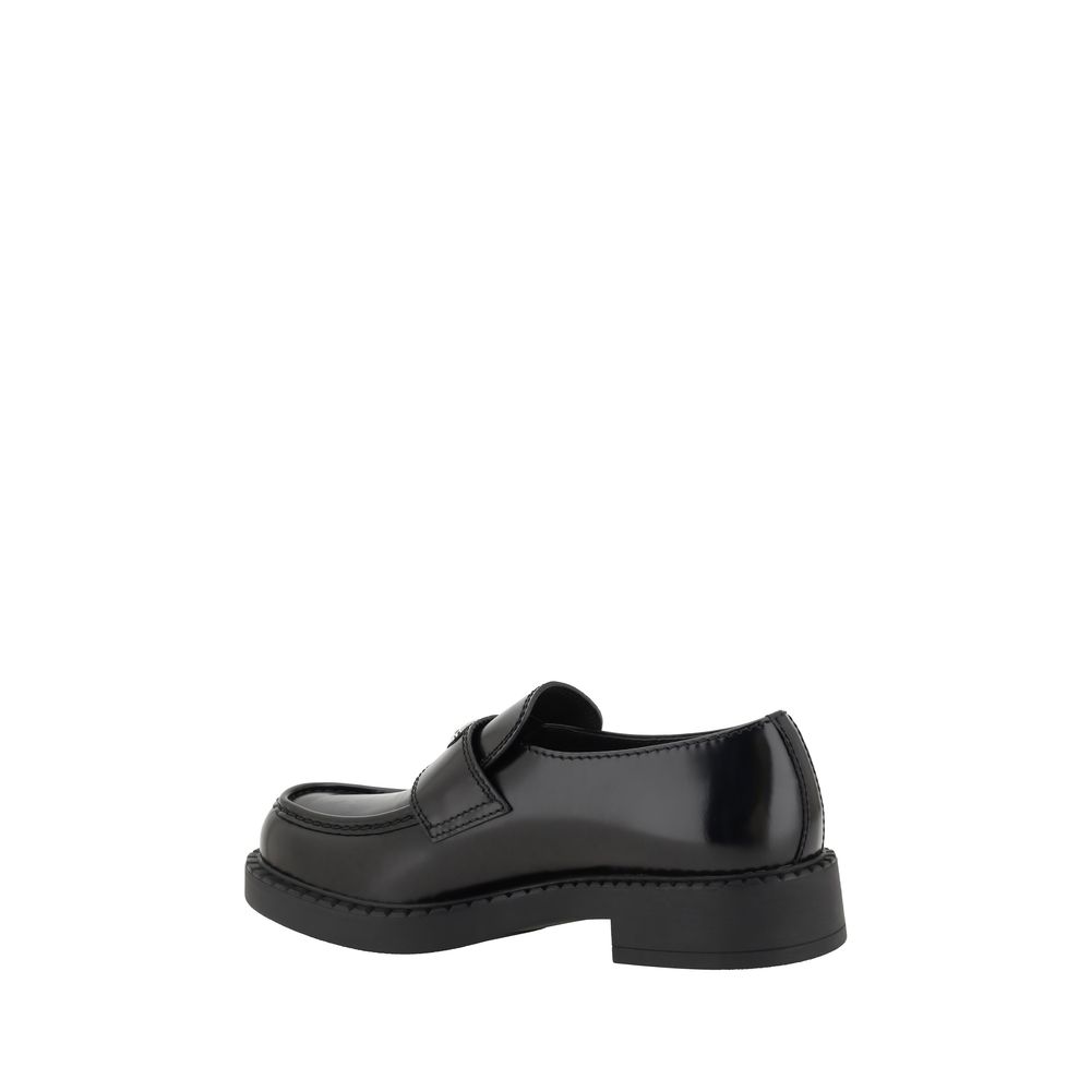 Men’s Prada Black Calf Leather Bos Taurus Platform Loafers