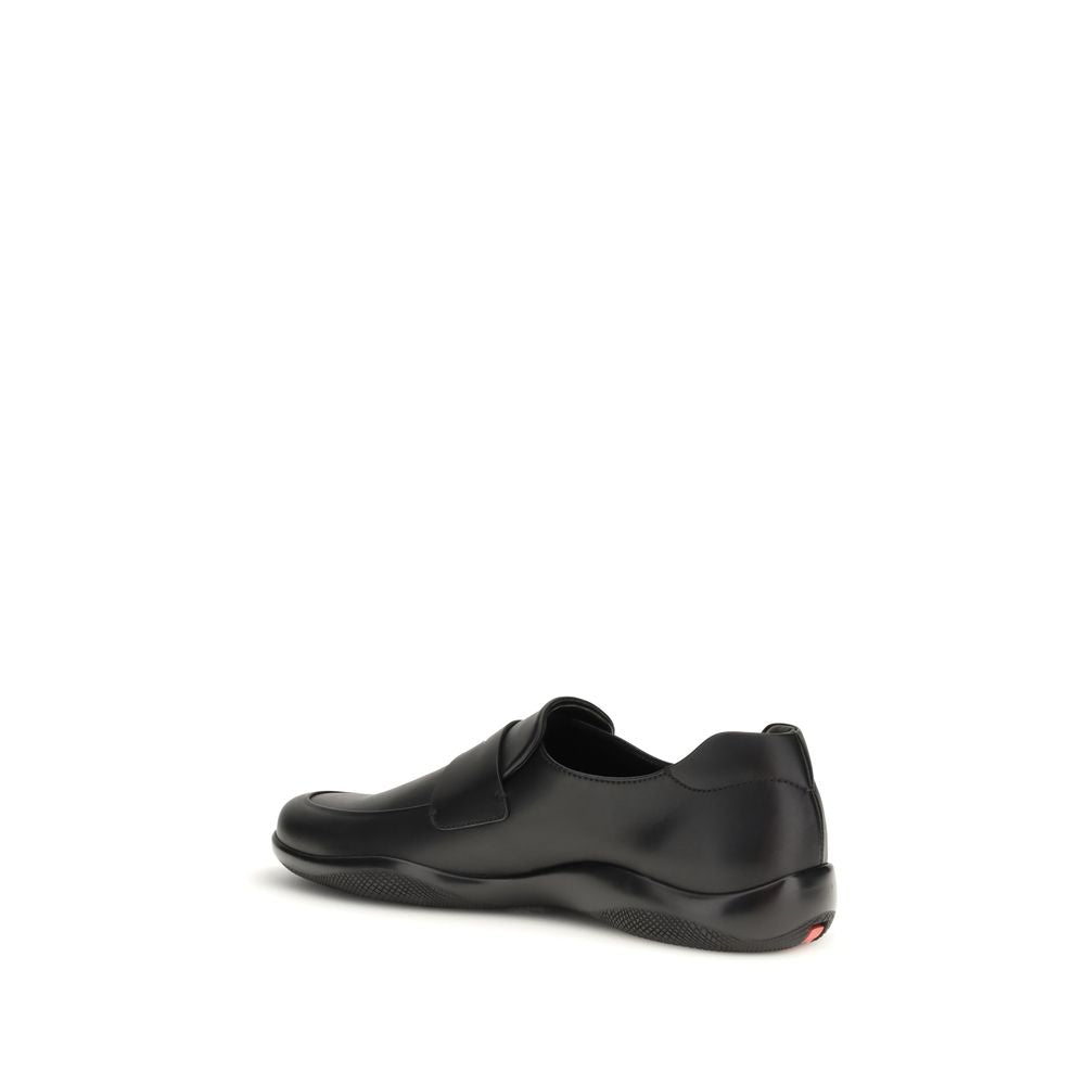 Men’s Prada Black Calf Leather Bos Taurus Slip-on Loafers