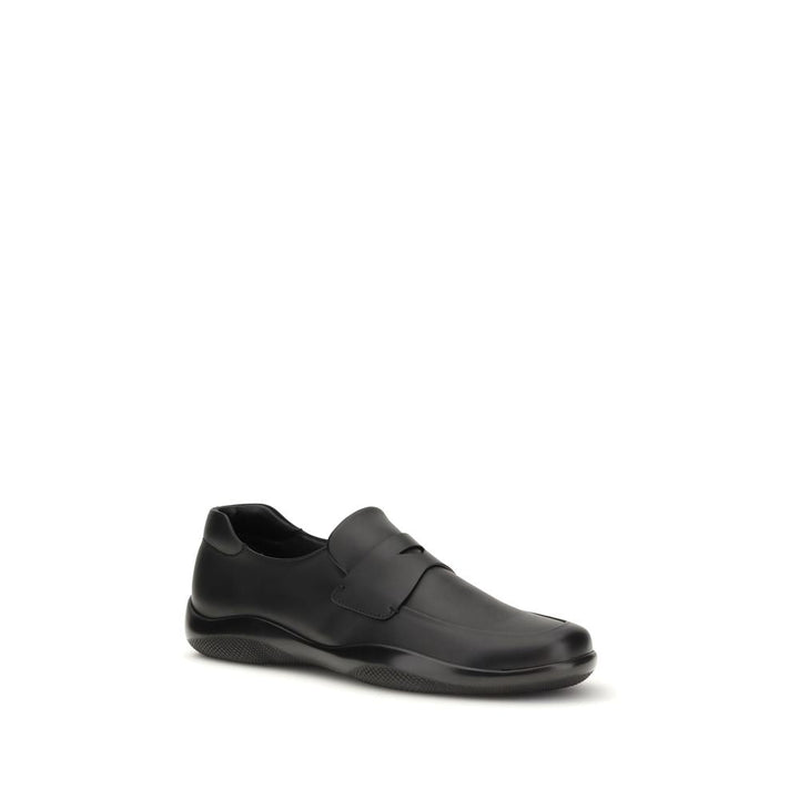 Men’s Prada Black Calf Leather Bos Taurus Slip-on Loafers