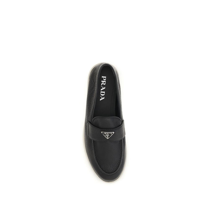 Men’s Prada Black Calf Leather Bos Taurus Slip-on Loafers