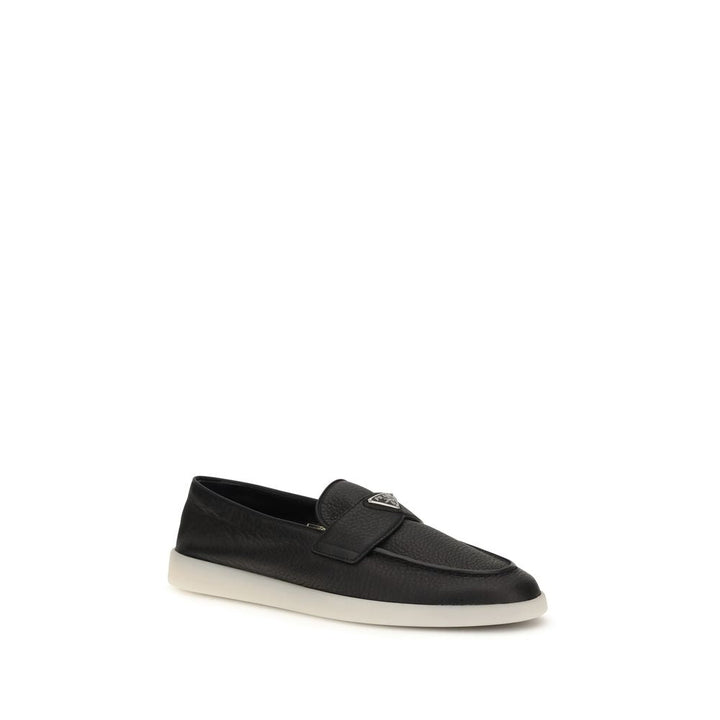 Men’s Prada Black Calf Leather Bos Taurus Slip-on Loafers