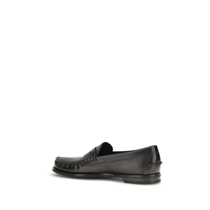 Men’s Prada Black Calf Leather Bos Taurus Slip-on Loafers
