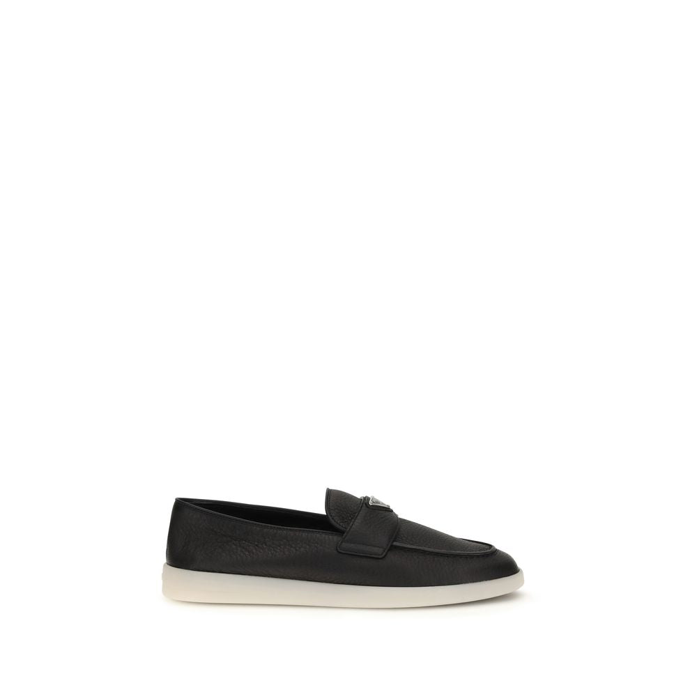 Men’s Prada Black Calf Leather Bos Taurus Slip-on Loafers