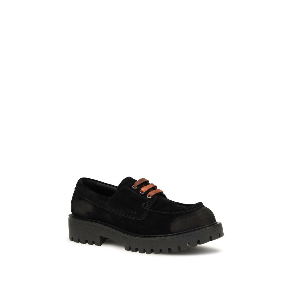 Men’s Prada Black Suede Leather Slip-on Loafers