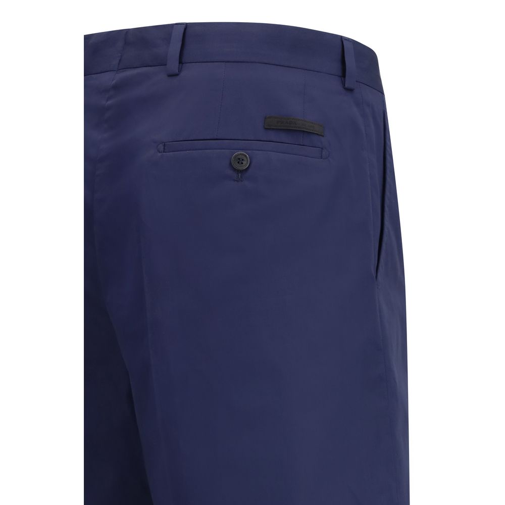 Men’s Prada Blue Cotton Bermuda Shorts