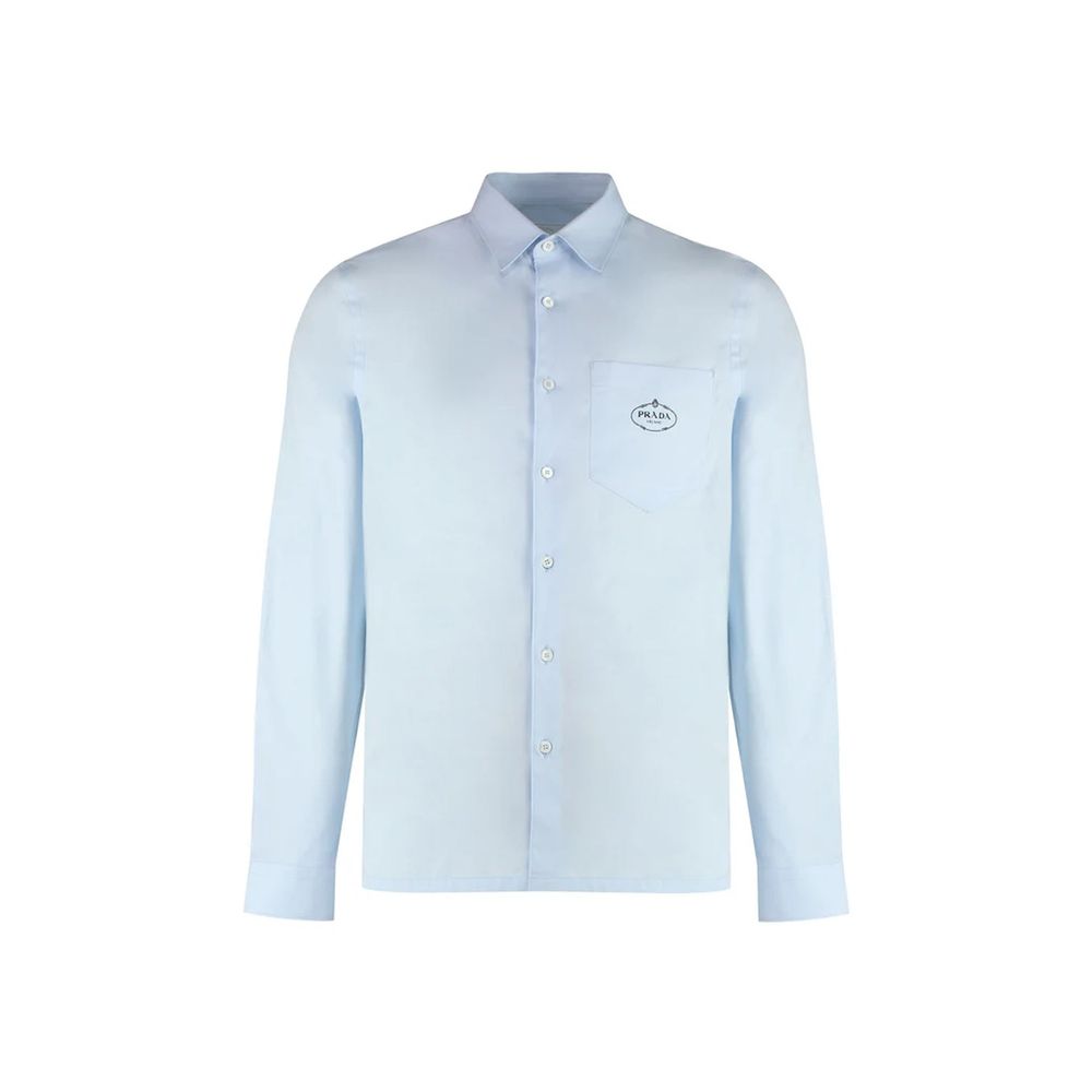 Men’s Prada Blue Cotton Dress Shirt