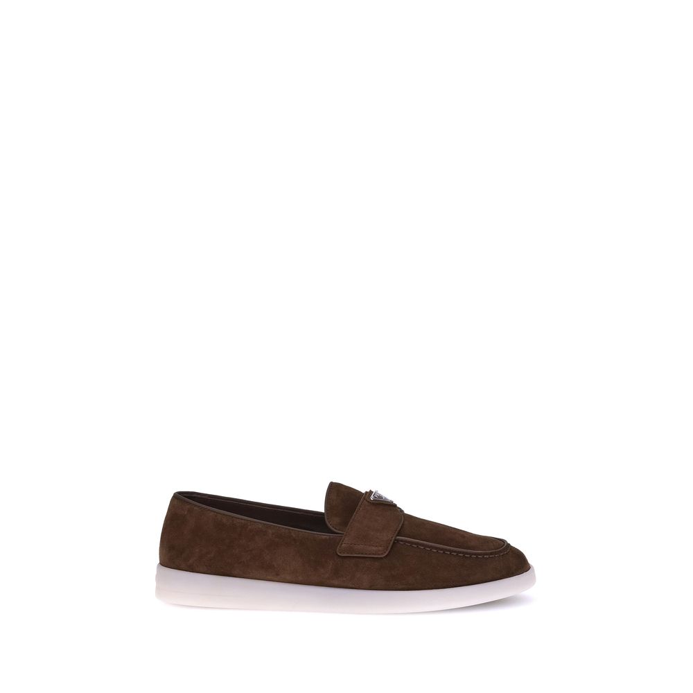 Men’s Prada Brown Calf Leather Bos Taurus Slip-on Loafers
