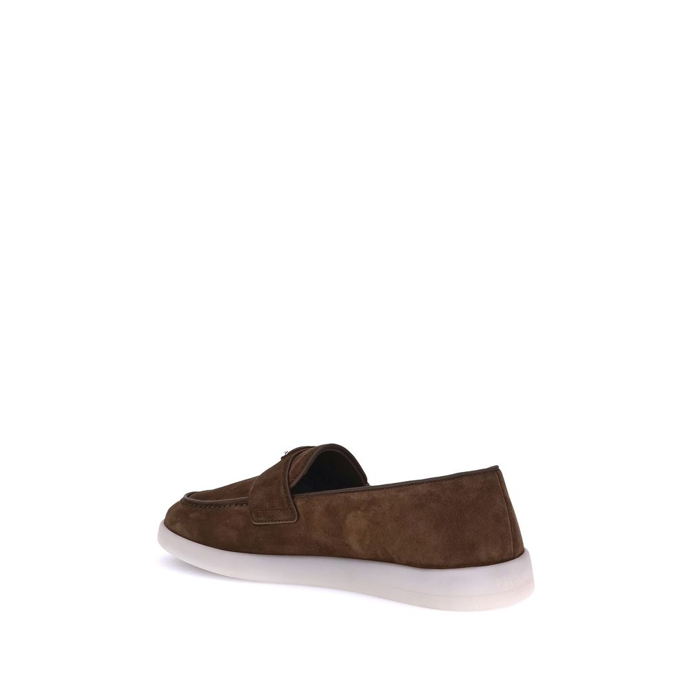 Men’s Prada Brown Calf Leather Bos Taurus Slip-on Loafers