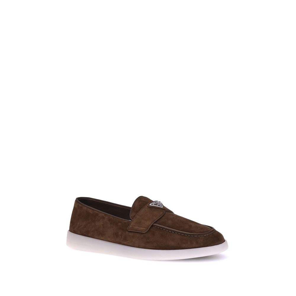 Men’s Prada Brown Calf Leather Bos Taurus Slip-on Loafers
