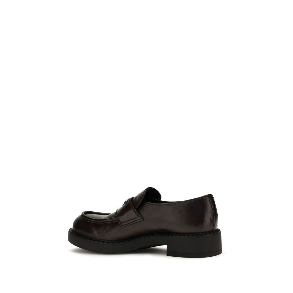 Men’s Prada Brown Calf Leather Bos Taurus Slip-on Loafers