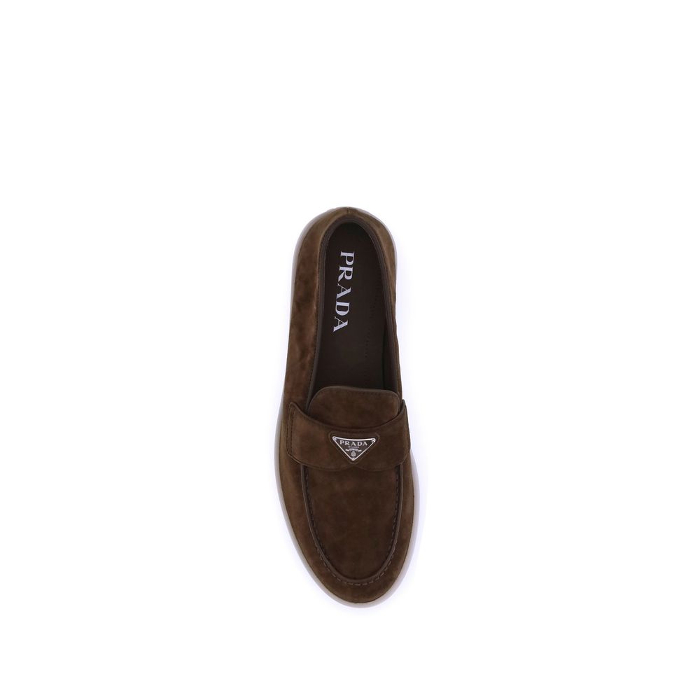 Men’s Prada Brown Calf Leather Bos Taurus Slip-on Loafers